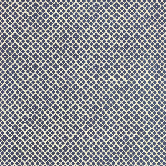 Blue Floral and Cube Print Italian Paper ~ Carta Varese Italy